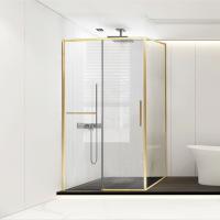 Душевой уголок квадратный/прямоугольный VSR-1SS1014CLG 1400x1000x2000 профиль брашированное золото стекло прозрачное VINCEA