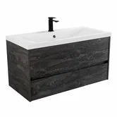 FAMILY База под раковину подвесная с двумя выкатными ящиками, Iron Stone, 900x480x550, Family-M-900-2C-SO-IS