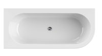 Акриловая ванна угловая левосторонняя SLIM CORNER-180-80-60-L-NERO-SET  CEZARES