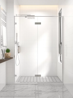 Душевая дверь раздвижная 1000x2000 цвет профиля хром стекло прозрачное PR3/L-100-01-CH-C4 Premium Veconi