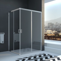 Душевой угол раздвижной прямоугольный RV10-120100-01-C5 1200x1000x1950 Цвет профиля Хром Стекло Прозрачное Veconi