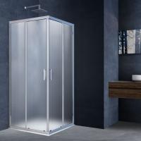 Душевой уголок, квадратный VSS-3AL100MT 1000x1000x1900 профиль хром стекло текстурное VINCEA