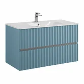 ELEGANT База под раковину подвесная с двумя выкатными ящиками, с LED подсветкой ручек. Ниагара AM-ELEGANT-1000-2C-SO-NG-P