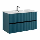 TORINO База под раковину подвесная с двумя выкатными ящиками, Аквамарин AM-TORINO-1000-2C-SO-AQ-P