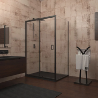 Душевой угол раздвижной прямоугольный RV040B-140100-01-C1 1400х1000х1850 Цвет профиля Хром Стекло Прозрачное Veconi