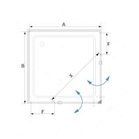 Душевой уголок RGW SV-33 квадратный 100*100*200 06323300-11 профиль Хром стекло Прозрачное 6 мм RGW