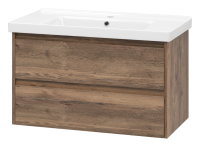 Dallas - 90 Тумба подвесная ДСП (Дуб Галифакс) + раковина УТ000012647 Brevita
