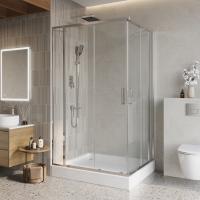 Душевой уголок прямоугольный LUCE-AH-22-130/125-C-Cr 1300x1250x1950 BelBagno