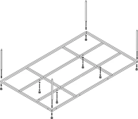 Сборный каркас к ванне Мия 160 /165 см (шпильки)