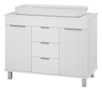 ENFIDA -100 Тумба напольная 3 ящ. белая мат. эмаль + раковина УТ000014765 Brevita
