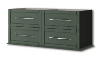 Тумба под раковину с 4-мя выдвижными ящиками  TIFFANY 120x46x55 Verde opaco 55332 CEZARES