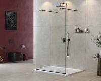 Душевая перегородка.   LIBERTA-L-2-120-120-C-NERO 1200х1950 Cezares