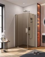 Душевой уголок прямоугольный.     SLIDER-AH-1-80-100/110-BR-Cr (1000-1100)x800x1950 Cezares