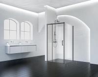 Душевой уголок прямоугольный ACQUA-AH-1-120/90-C-NERO 1200x900x1950 BelBagno