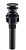 Донный клапан, черный матовый, для раковин с переливом BB-PCU-03-NERO BELBAGNO