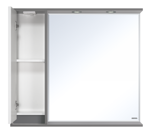 BALATON - 90 Зеркало-шкаф левый, комбинированный BAL-04090-01-01Л Brevita