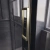 Душевая дверь раздвижная PTD40-G-130-01-C4 1300x2000 профиль Золото брашированное стекло Прозрачное Veconi
