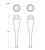 Ножки для шкафчика, комплект 2 штуки, высота 35 см TIFFANY 8x8x35 Grigio Nuvola 40406 CEZARES