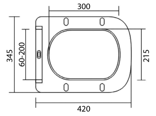Сиденье дюропластовое с быстросъёмными петлями, механизмом Soft Close DUE BB3103/3106SC BELBAGNO