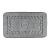 Коврик д/ванной комнаты 60х100 см., вышивка логотип КОРОНА, серый, окантовка серебро
