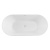 Отдельностоящая, белая матовая овальная акриловая ванна  1700x800x590 BB411-1700-800-MATT BELBAGNO