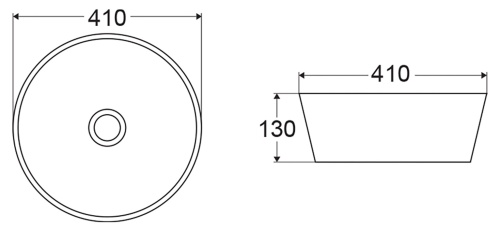 Раковина накладная керамическая, круглая, бежевая матовая  BB1315-H316 BELBAGNO